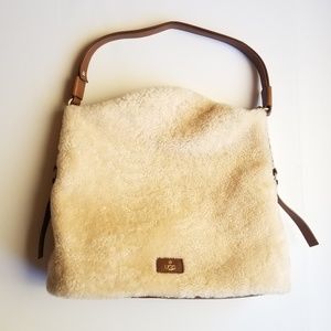 Ugg Quinn Natural Hobo Sheepskin Leather Bag NEW
